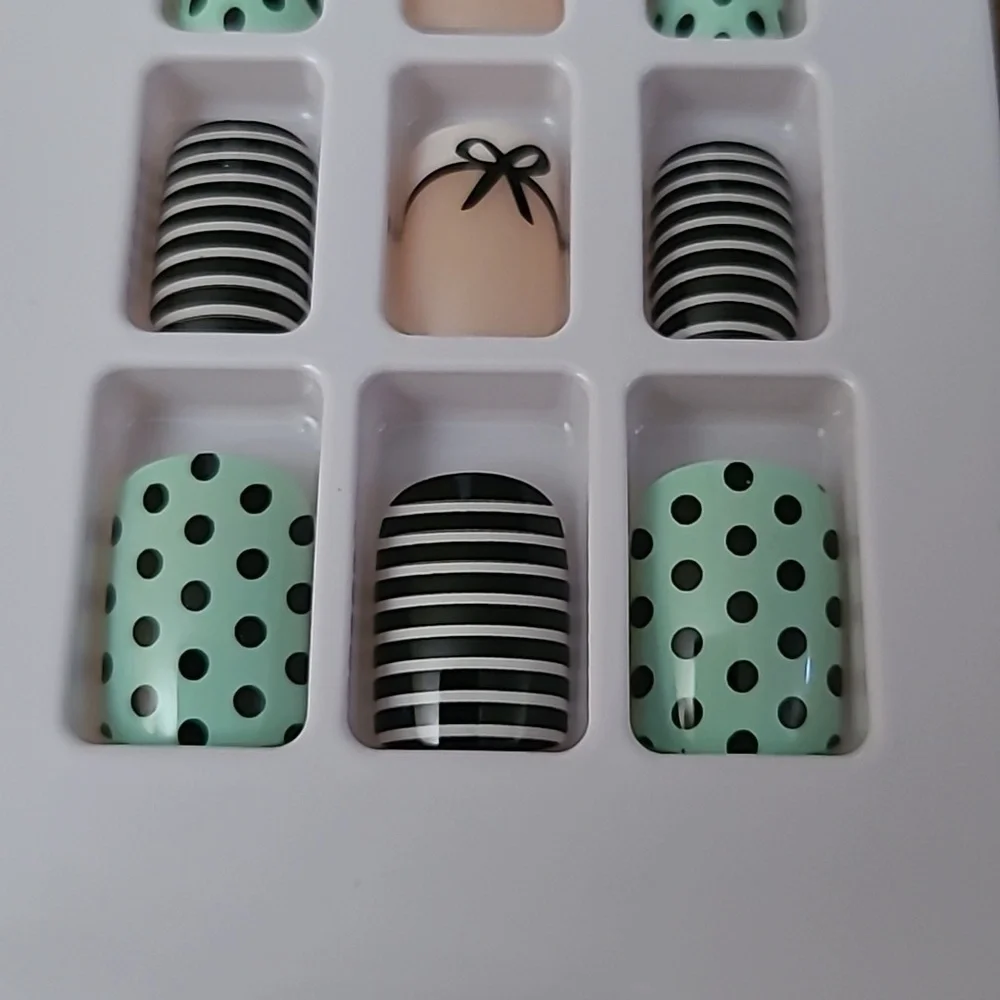 2/$16 Bow French Manicure  Press On Nails